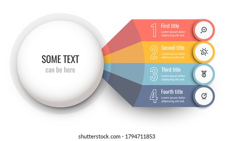 Vector Infographic label design template with icons and 4 options or steps. Can be used for process diagram, presentations, workflow layout, banner, flow chart, info graph.