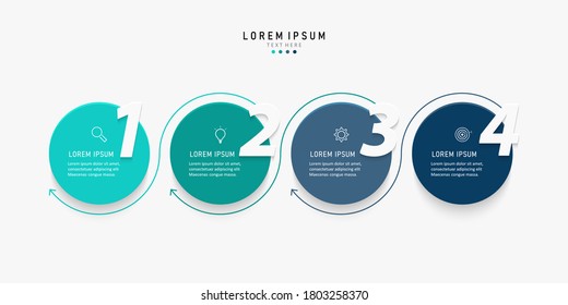 Vector Infographic label design template with icons and 4 options or steps. Can be used for process diagram, presentations, workflow layout, banner, flow chart, info graph.