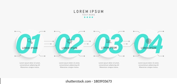 Vector Infographic label design template with icons and 4 options or steps. Can be used for process diagram, presentations, workflow layout, banner, flow chart, info graph.
