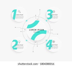 Vector Infographic label design template with icons and 4 options or steps. Can be used for process diagram, presentations, workflow layout, banner, flow chart, info graph.