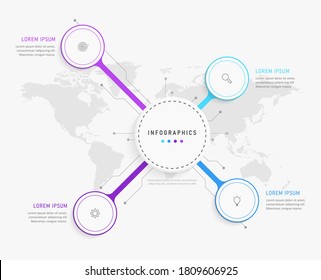 Vector Infographic label design template with icons and 4 options or steps. Can be used for process diagram, presentations, workflow layout, banner, flow chart, info graph.