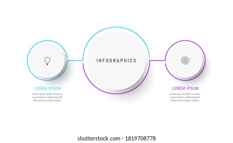 Vector Infographic label design template with icons and 2 options or steps. Can be used for process diagram, presentations, workflow layout, banner, flow chart, info graph.