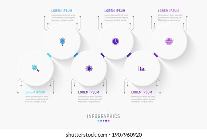 Vector Infographic label design template with icons and 6 options or steps. Can be used for process diagram, presentations, workflow layout, banner, flow chart, info graph.
