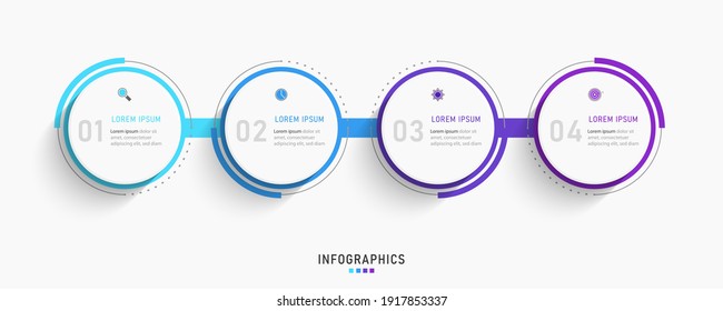 Vector Infographic label design template with icons and 4 options or steps. Can be used for process diagram, presentations, workflow layout, banner, flow chart, info graph.