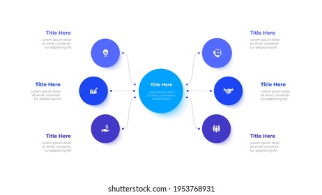Vector Infographic label design template with icons and 6 options or steps. Can be used for process diagram, presentations, workflow layout, banner, flow chart, info graph.