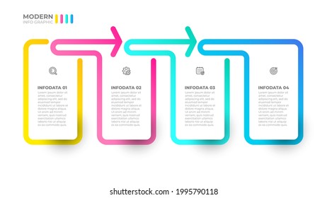 Vector infographic label design template. Business concept with 4 options, steps or processes. Can be used for workflow layout, info chart, web design.