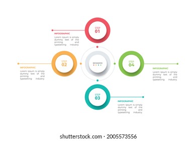 Vector Infographic label design template with icons and 4 options or steps. Can be used for process diagram, presentations, workflow layout, banner, flow chart, info graph.