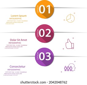 Vector Infographic label design template with icons and 3 options or steps. Can be used for process diagram,eps10