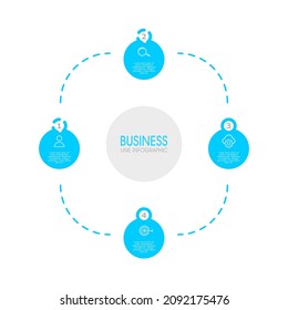 Vector Infographic label design template with icon and 4 options or steps. Can be used for process diagrams, presentations, workflow layouts, banners, flowcharts, info graphs.