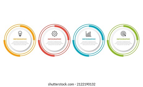 Vector Infographic label design template with icons and 4 options or steps. Can be used for process diagram, presentations, workflow layout, banner, flow chart, info graph.