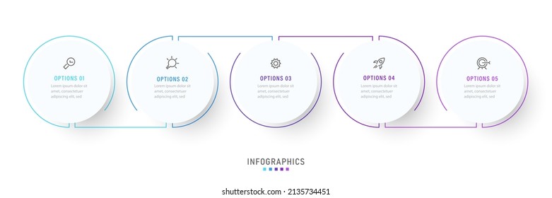 Vector Infographic label design template with icons and 5 options or steps. Can be used for process diagram, presentations, workflow layout, banner, flow chart, info graph.