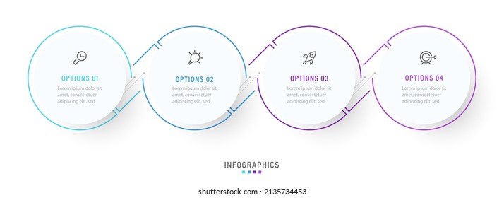 Vector Infographic label design template with icons and 4 options or steps. Can be used for process diagram, presentations, workflow layout, banner, flow chart, info graph.