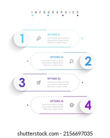 Vector Infographic label design template with icons and 4 options or steps. Can be used for process diagram, presentations, workflow layout, banner, flow chart, info graph.