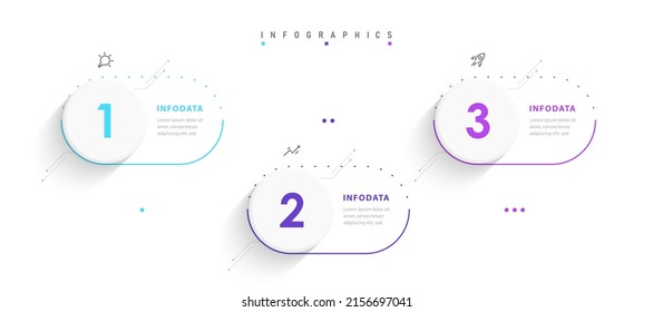 Vector Infographic label design template with icons and 3 options or steps. Can be used for process diagram, presentations, workflow layout, banner, flow chart, info graph.