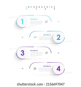 Vector Infographic label design template with icons and 4 options or steps. Can be used for process diagram, presentations, workflow layout, banner, flow chart, info graph.