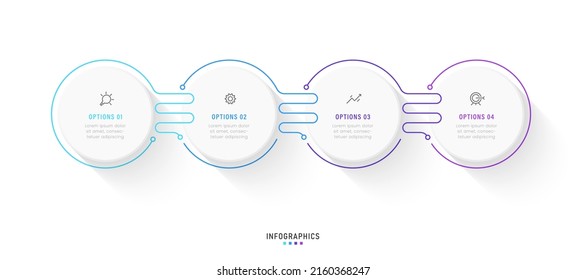 Vector Infographic label design template with icons and 4 options or steps. Can be used for process diagram, presentations, workflow layout, banner, flow chart, info graph.