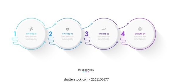 Vector Infographic label design template with icons and 4 options or steps. Can be used for process diagram, presentations, workflow layout, banner, flow chart, info graph.