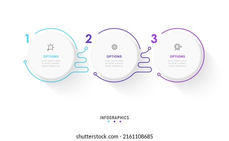 Vector Infographic label design template with icons and 3 options or steps. Can be used for process diagram, presentations, workflow layout, banner, flow chart, info graph.