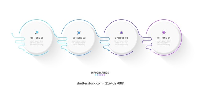 Vector Infographic label design template with icons and 4 options or steps. Can be used for process diagram, presentations, workflow layout, banner, flow chart, info graph.