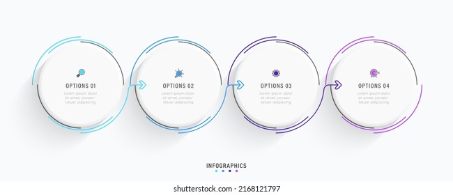 Vector Infographic label design template with icons and 4 options or steps. Can be used for process diagram, presentations, workflow layout, banner, flow chart, info graph.