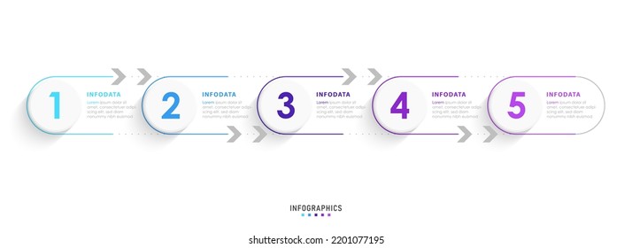 Vector Infographic label design template with icons and 5 options or steps. Can be used for process diagram, presentations, workflow layout, banner, flow chart, info graph.