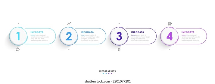 Vector Infographic label design template with icons and 4 options or steps. Can be used for process diagram, presentations, workflow layout, banner, flow chart, info graph.