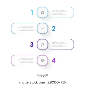 Vector Infographic label design template with icons and 4 options or steps. Can be used for process diagram, presentations, workflow layout, banner, flow chart, info graph.