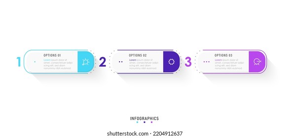 Vector Infographic label design template with icons and 3 options or steps. Can be used for process diagram, presentations, workflow layout, banner, flow chart, info graph.