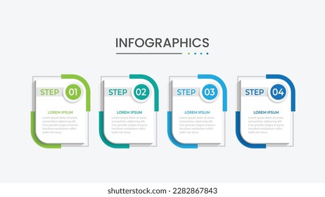 Vector Infographic label design template 4 options or steps.