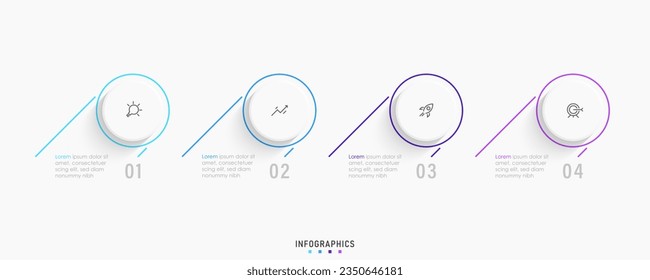 Vector Infographic label design template with icons and 4 options or steps. Can be used for process diagram, presentations, workflow layout, banner, flow chart, info graph.