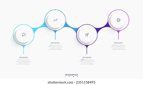 Vector Infographic label design template with icons and 4 options or steps. Can be used for process diagram, presentations, workflow layout, banner, flow chart, info graph.