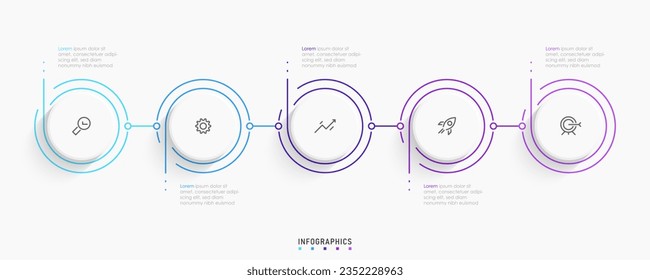 Vector Infographic label design template with icons and 5 options or steps. Can be used for process diagram, presentations, workflow layout, banner, flow chart, info graph.