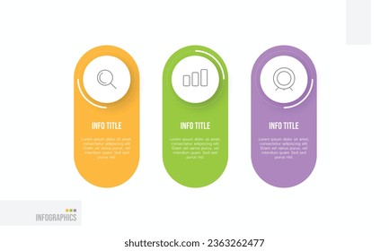 Vector Infographic label design template with icons and 3 options or steps