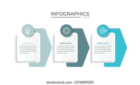 Vector Infographic label design template with icons and 3 options or steps.