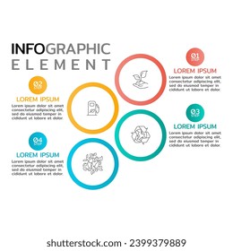 Vector Infographic label design template with icons and 4 options or steps.