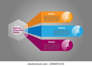 Vector Infographic label design template with icons. Infographic element template design.