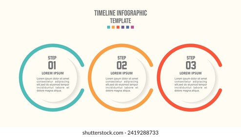 Vector Infographic label design template with icons and 3 options or steps.