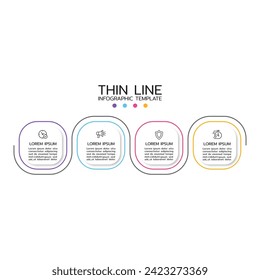 Vector Infographic label design template with icons and 4 options or steps. Can be used for process diagram, presentations, workflow layout, banner, flow chart, info graph.