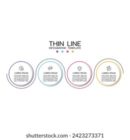 Vector Infographic label design template with icons and 4 options or steps. Can be used for process diagram, presentations, workflow layout, banner, flow chart, info graph.