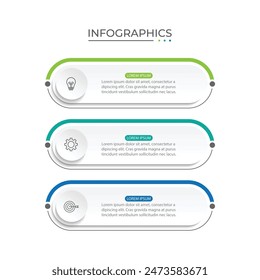 Vector Infographic label design template with icons and 3 options or steps.