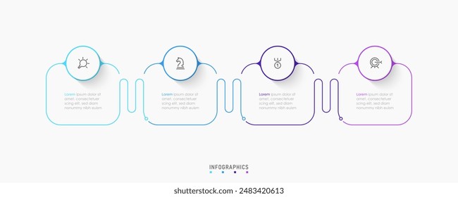Vector Infographic label design template with icons and 4 options or steps. Can be used for process diagram, presentations, workflow layout, banner, flow chart, info graph.