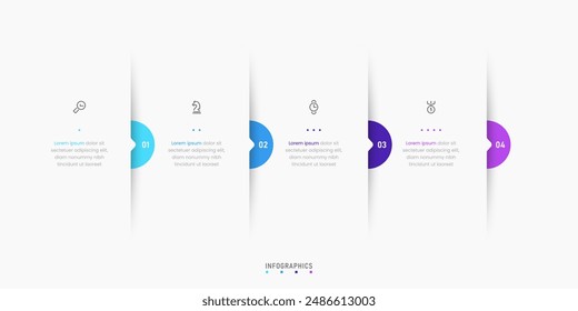 Vector Infographic label design template with icons and 4 options or steps. Can be used for process diagram, presentations, workflow layout, banner, flow chart, info graph.