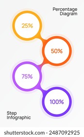 Vector Infographic label design template with number and 4 options percentage. Can be used for process diagram, presentations, workflow layout, banner, flow chart, info graph