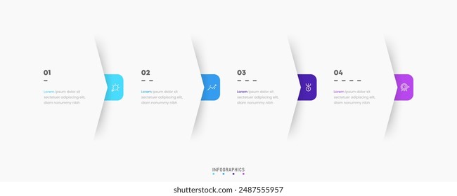 Vector Infographic label design template with icons and 4 options or steps. Can be used for process diagram, presentations, workflow layout, banner, flow chart, info graph.