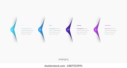 Vector Infographic label design template with icons and 4 options or steps. Can be used for process diagram, presentations, workflow layout, banner, flow chart, info graph.