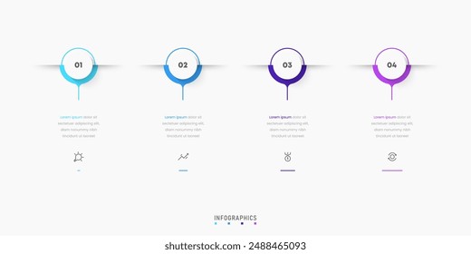 Vector Infographic label design template with icons and 4 options or steps. Can be used for process diagram, presentations, workflow layout, banner, flow chart, info graph.