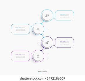 Vector Infographic label design template with icons and 4 options or steps. Can be used for process diagram, presentations, workflow layout, banner, flow chart, info graph.