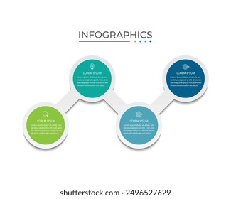 Vector Infographic label design template with icons and 4 options