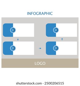 Vector Infographic label design template with 4 options or steps. for process diagram, presentations, workflow layout, banner, flow chart, infograph.