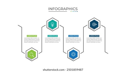Vector Infographic label design template with icons and 4 options